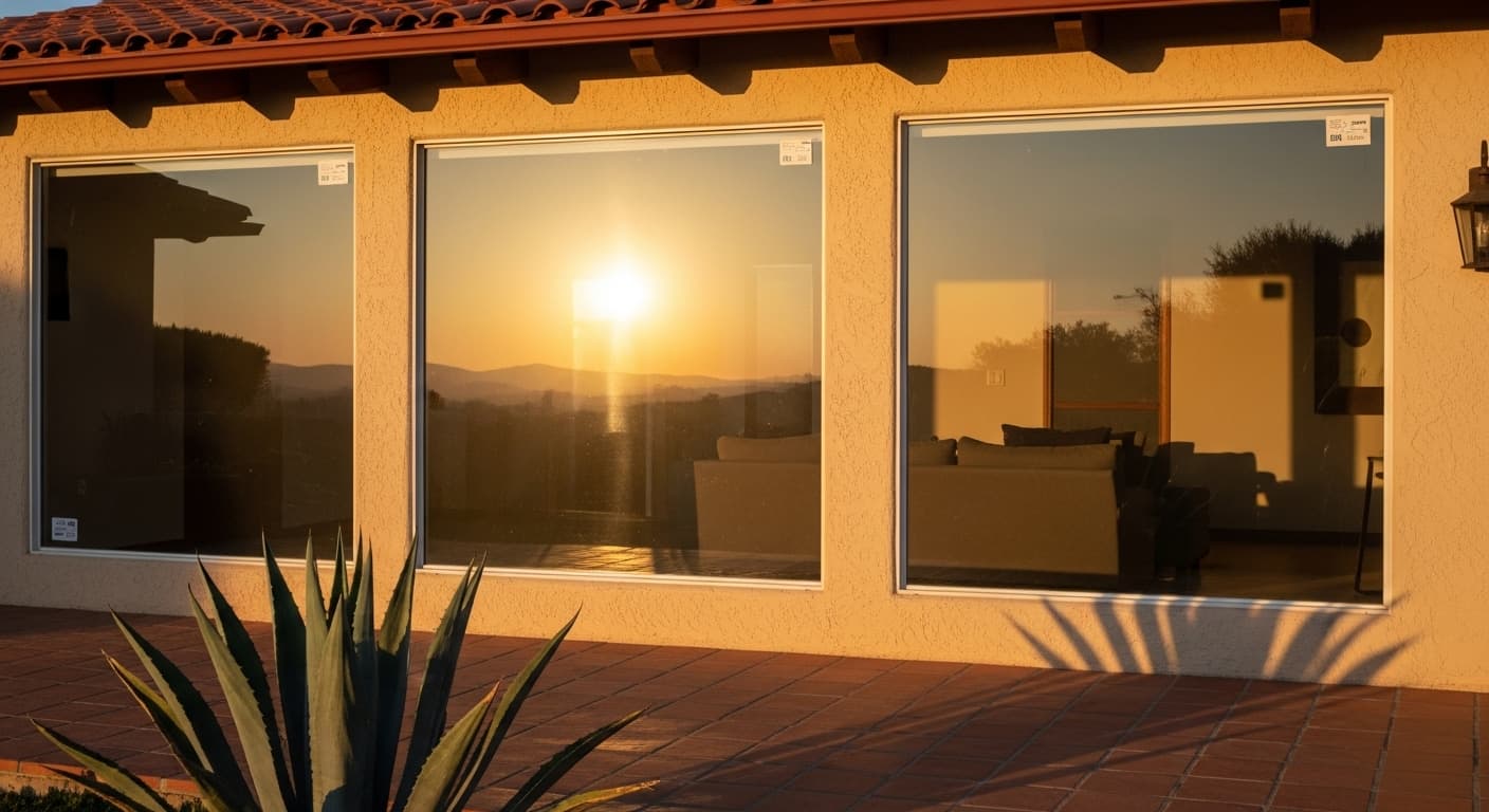 Bright residential room with RMC Tints solar window film softening daylight