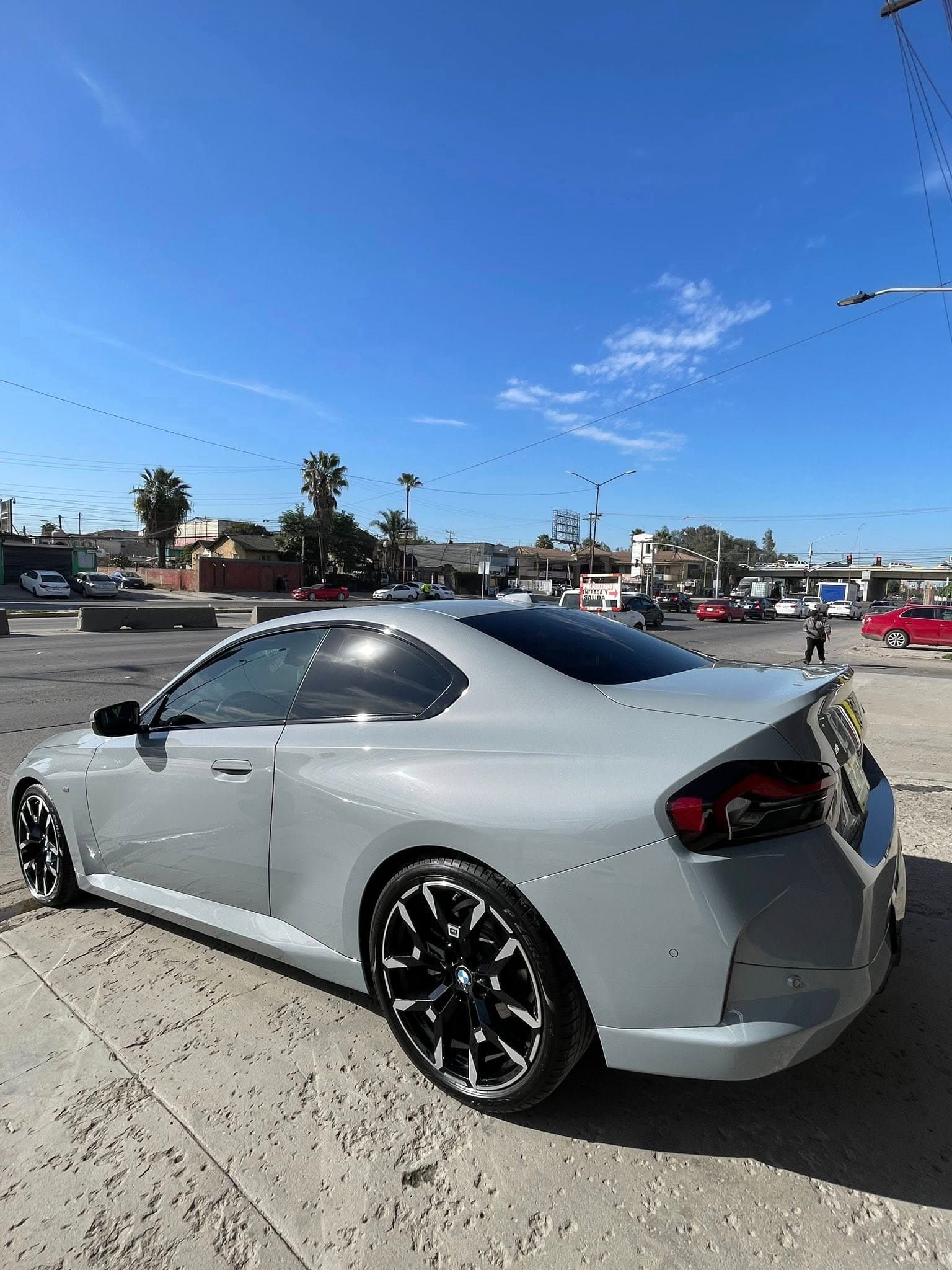Vehicle with freshly installed RMC Tints ceramic window tint
